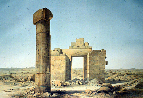 View of the Amun Temple after Lepsius, 1844