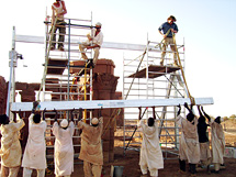 Work at the Hathor chapel in Naga 2005
