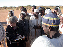 Karla Kroeper during the hireing of the local workers in Naga (2006)