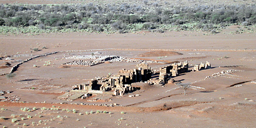 Arial photo of the  Amun Temple and Temple 200 in Naga