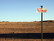 In the desert : Direction to the temples